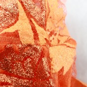 社交ダンス 衣装 ワンピース ドレス オレンジ系 レース ラメ 橙 鮮やか キラキラ 華やか ダンス衣装 イベント ステージ スタンダード 濃い パーティー ダンスパーティー ふんわり かわいい