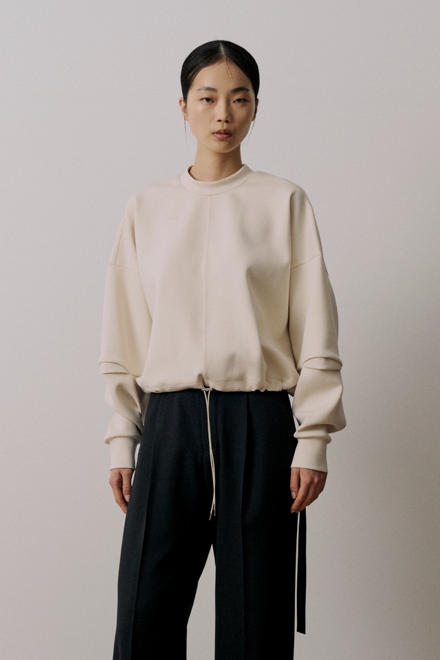 ドローコードクロップドT / ベアダンボールニット / U744-T04-904