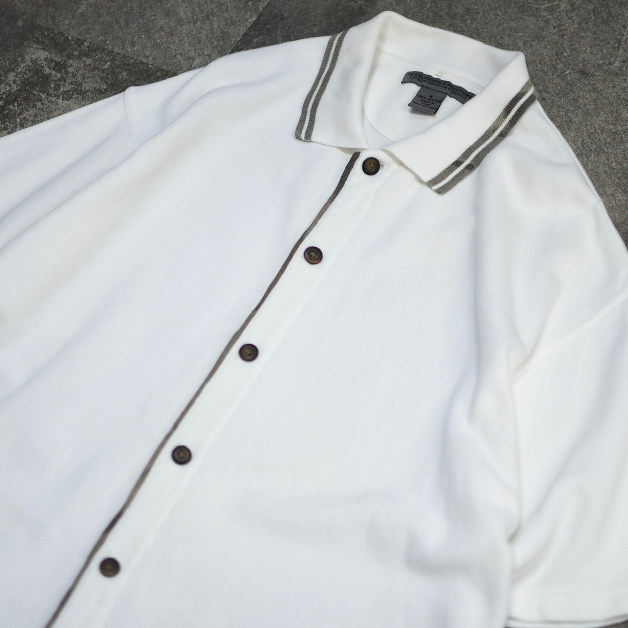 LE COLLEZIONI STRUCTURE white knitted shirt