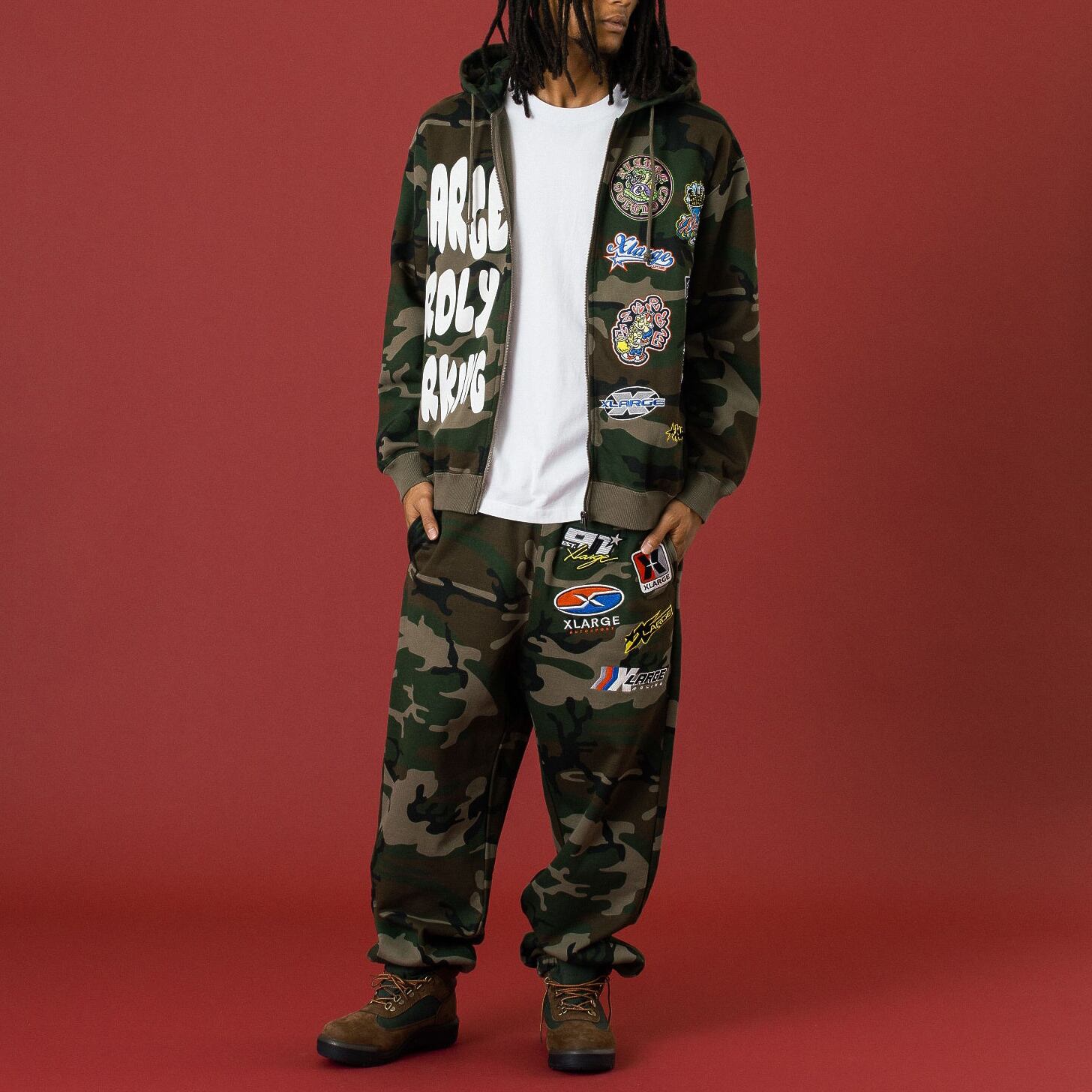 Xlargeパーカー パンツ セットアップ XL STANDARD LOGO ZIP UP HOODED