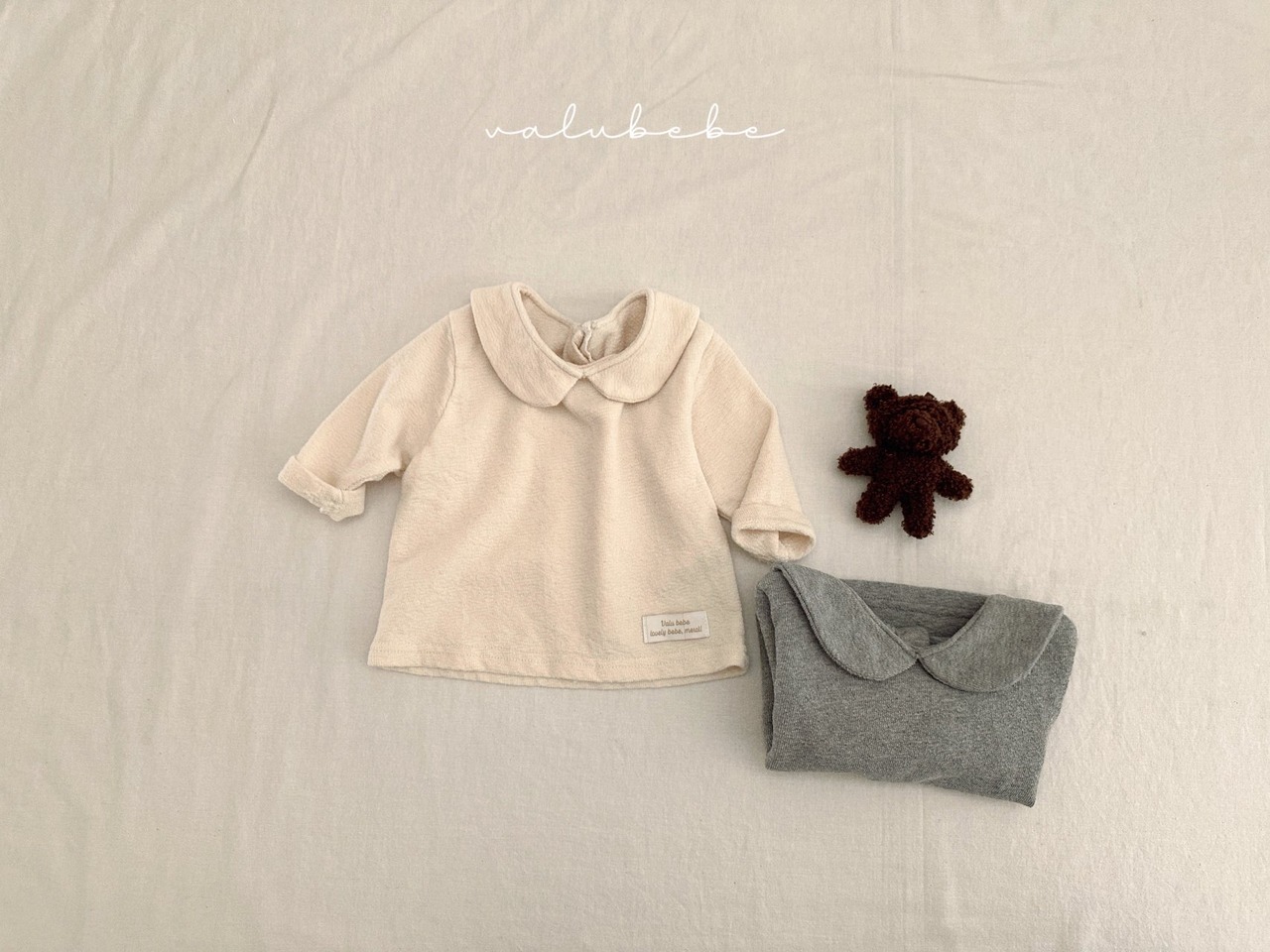 【valu bebe】丸襟カットソー グレー 70〜110cm - 6