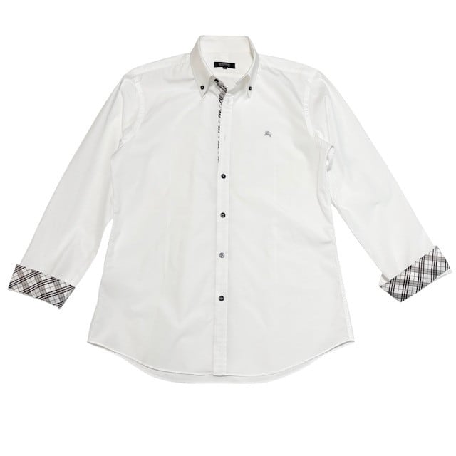 古着 バーバリーブラックレーベル 長袖 ボタンダウンシャツ