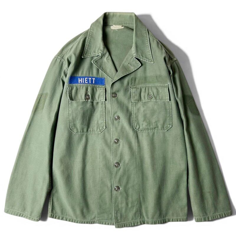 60s US ARMY 米軍実物 OG-107 コットン サテン ユーティリティ