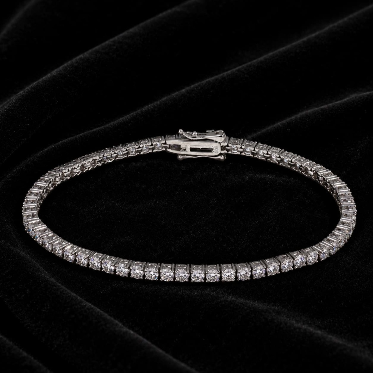 SOLEANCE Tennis Bracelet 4mm 6inch / Moissanite / Silver925