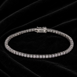 SOLEANCE Tennis Bracelet 4mm 6inch / Moissanite / Silver925