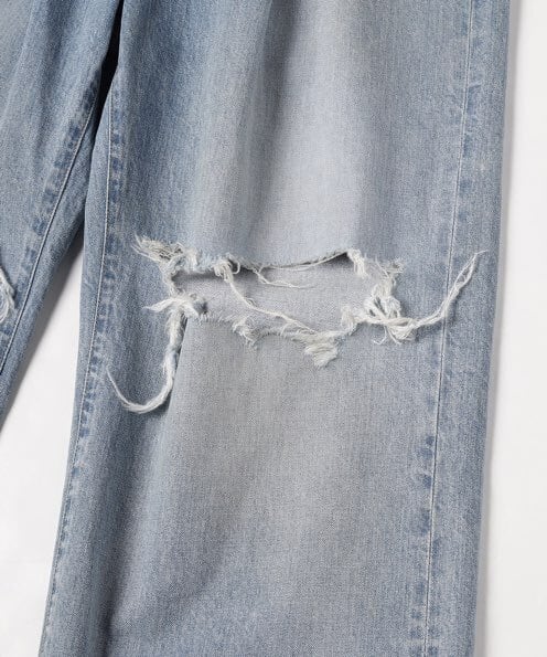 24SS】JieDa DAMAGE ONE TUCK WIDE STRAIGHT DENIM (INDIGO) Jie-STD
