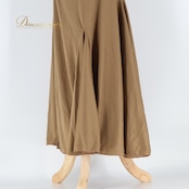 フラメンコ 衣装 ファルダ スカート 無地 レッスン 練習着 タイト 伸縮 ストレッチ パーティ 発表会 軽い カーキ系 ブラウン系 薄手 お洒落 シンプル レディース ダンス 衣装 軽やか