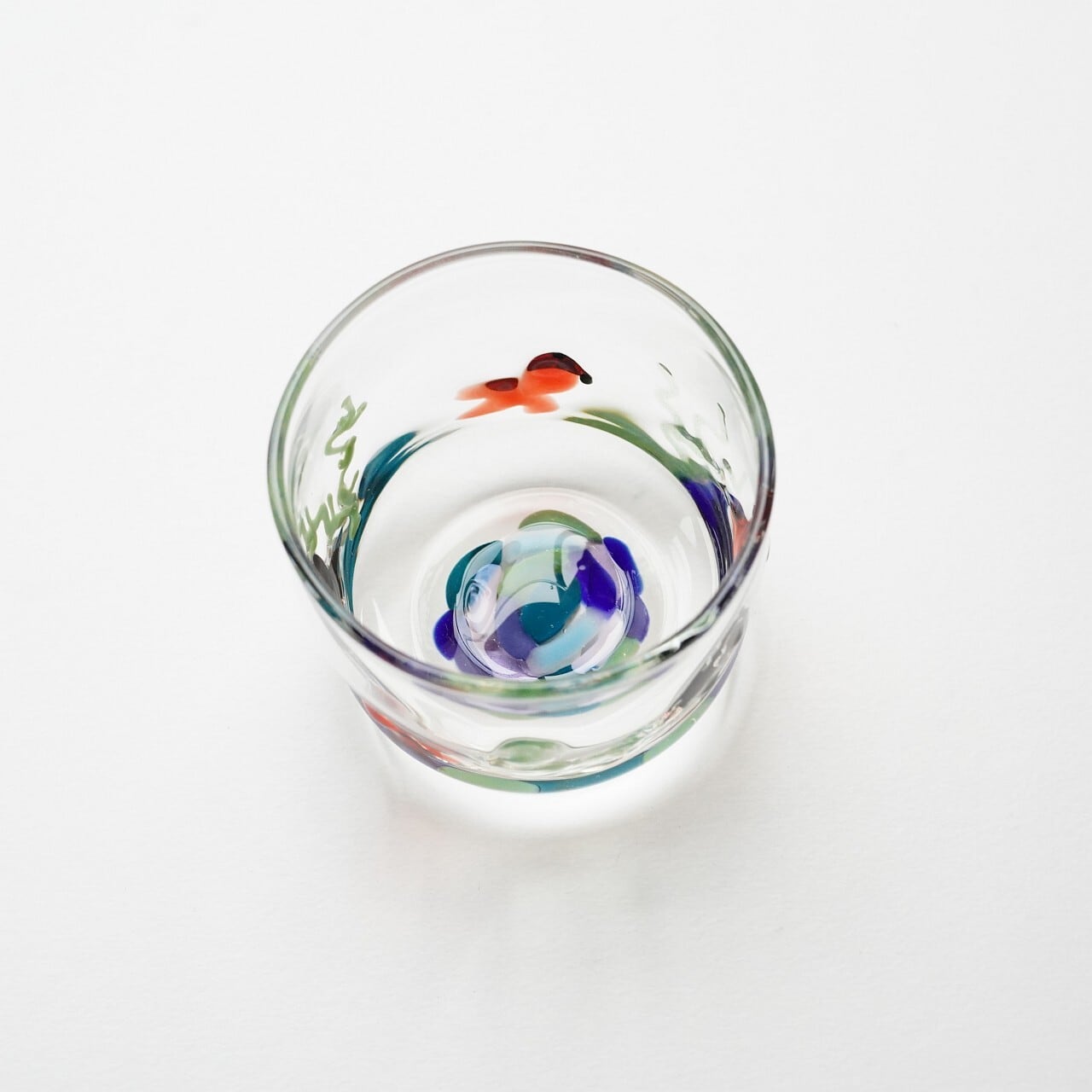 【新品未使用】さえらアキアカネ　ガラス小物 竹川久仁子】耐熱ガラス あまごマグカップ T-24 | ろにせら ギャラリー