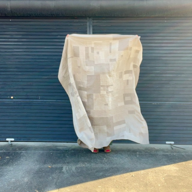 リネンの大きいクロス/patchwork