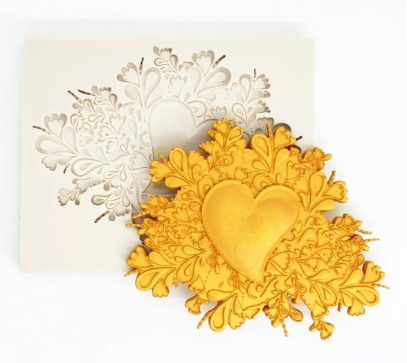 ハートレリーフ シリコンモールド | シリコンモールド・クレイクラフト