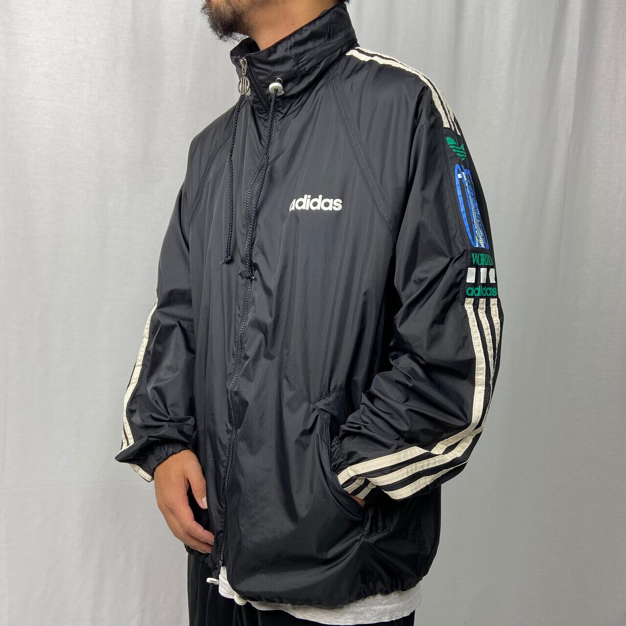 【adidas】アディダス　ジャケット　グレー　2XL相当