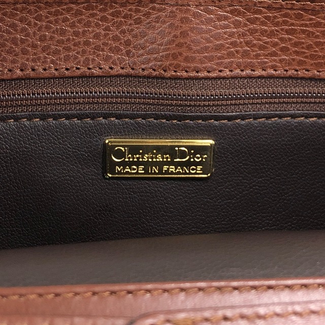 Christian Dior クリスチャン ディオール ショルダーバッグ ブラウン オーバルCDロゴ レザー vintage ヴィンテージ オールド 2gj5be