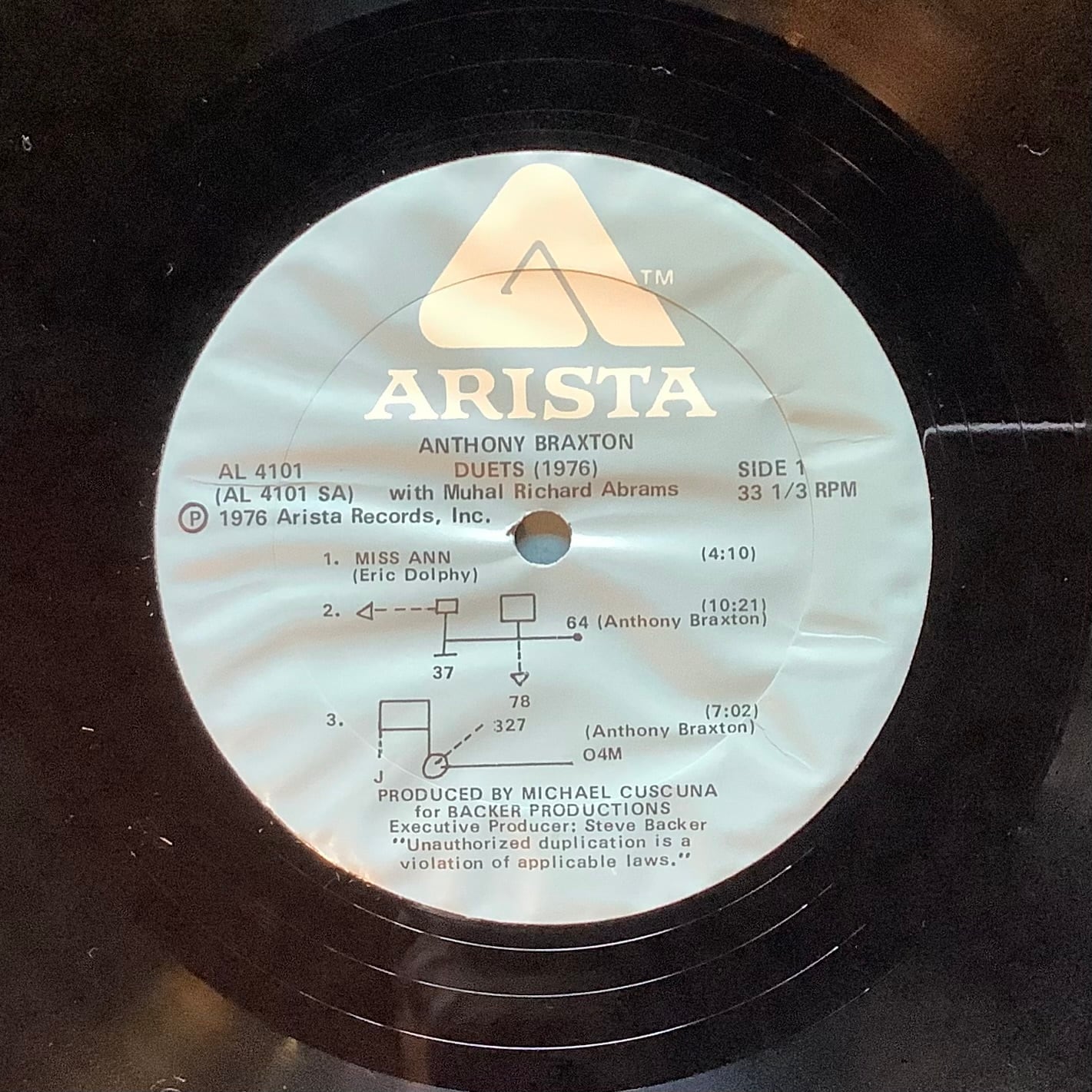 ANTHONY BRAXTON / DUETS 1976 | Plastic Soul Records