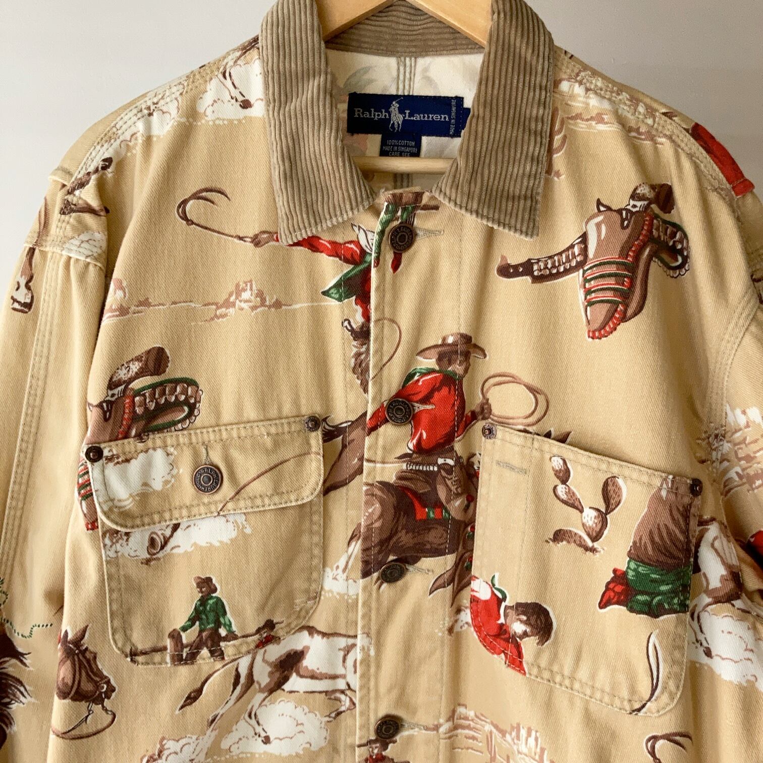 90's Ralph Lauren カントリー総柄ジャケット SIZE S【0416A34 90's Ralph Lauren カントリー総柄ジャケット SIZE S【0416A34