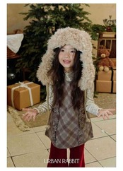 アーバンラビット / URBAN RABBIT / チェックフリルワンピース / 韓国子供服 / ジュニア / 26winter〖取寄〗*JS~JM*
