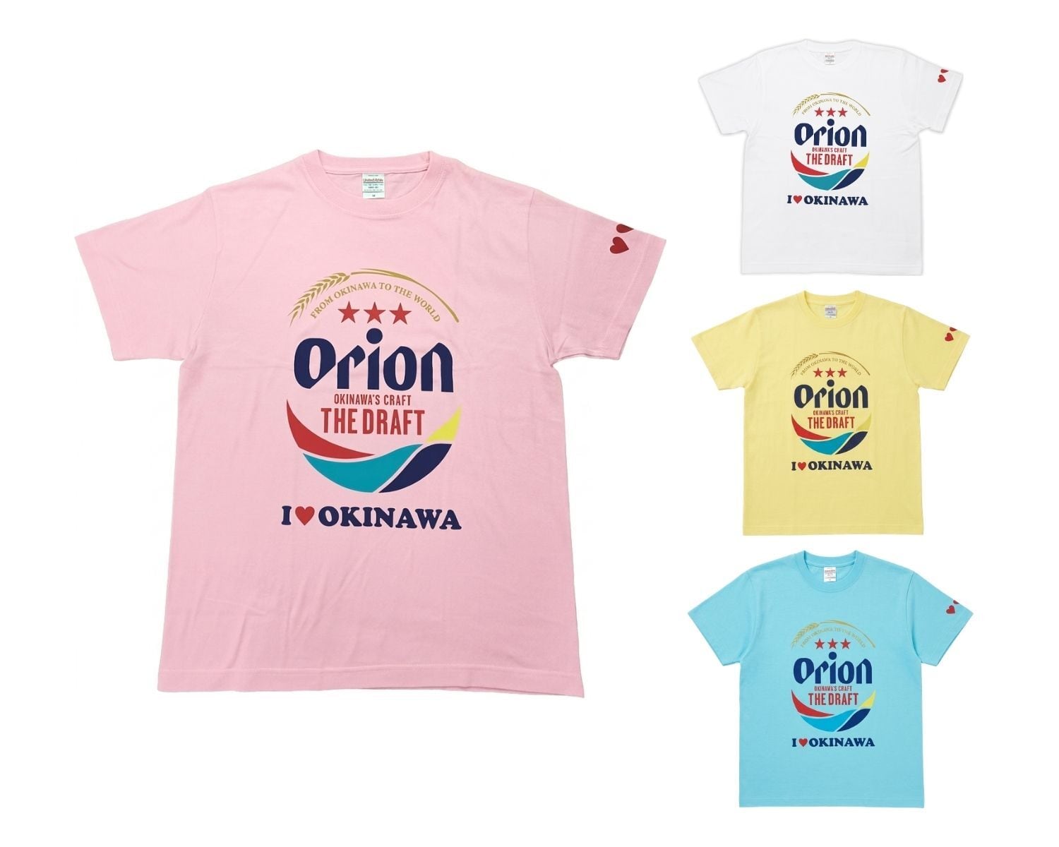 オリオンビール Tシャツ ピンク I LOVE OKINAWA 正規品 アイラブ