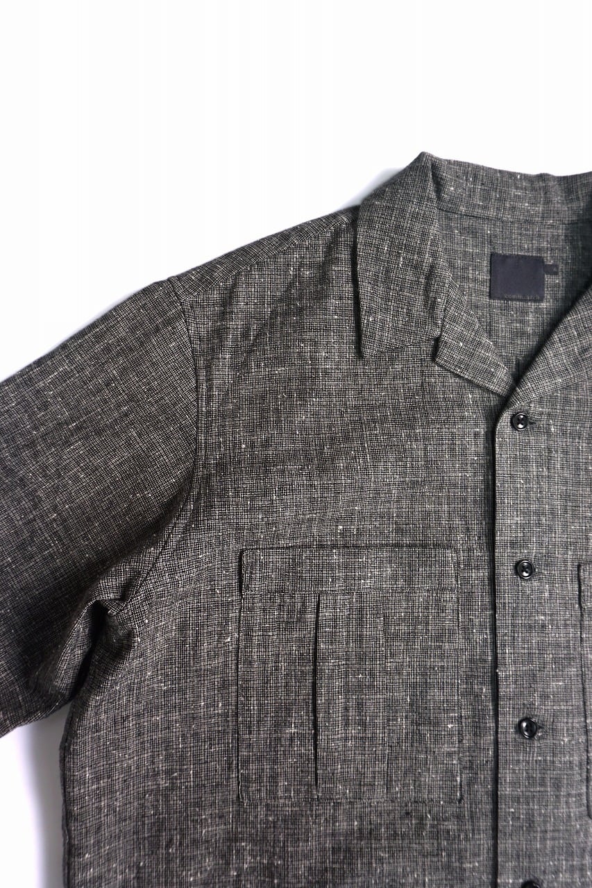 Nepped Check Open Collar Shirt
