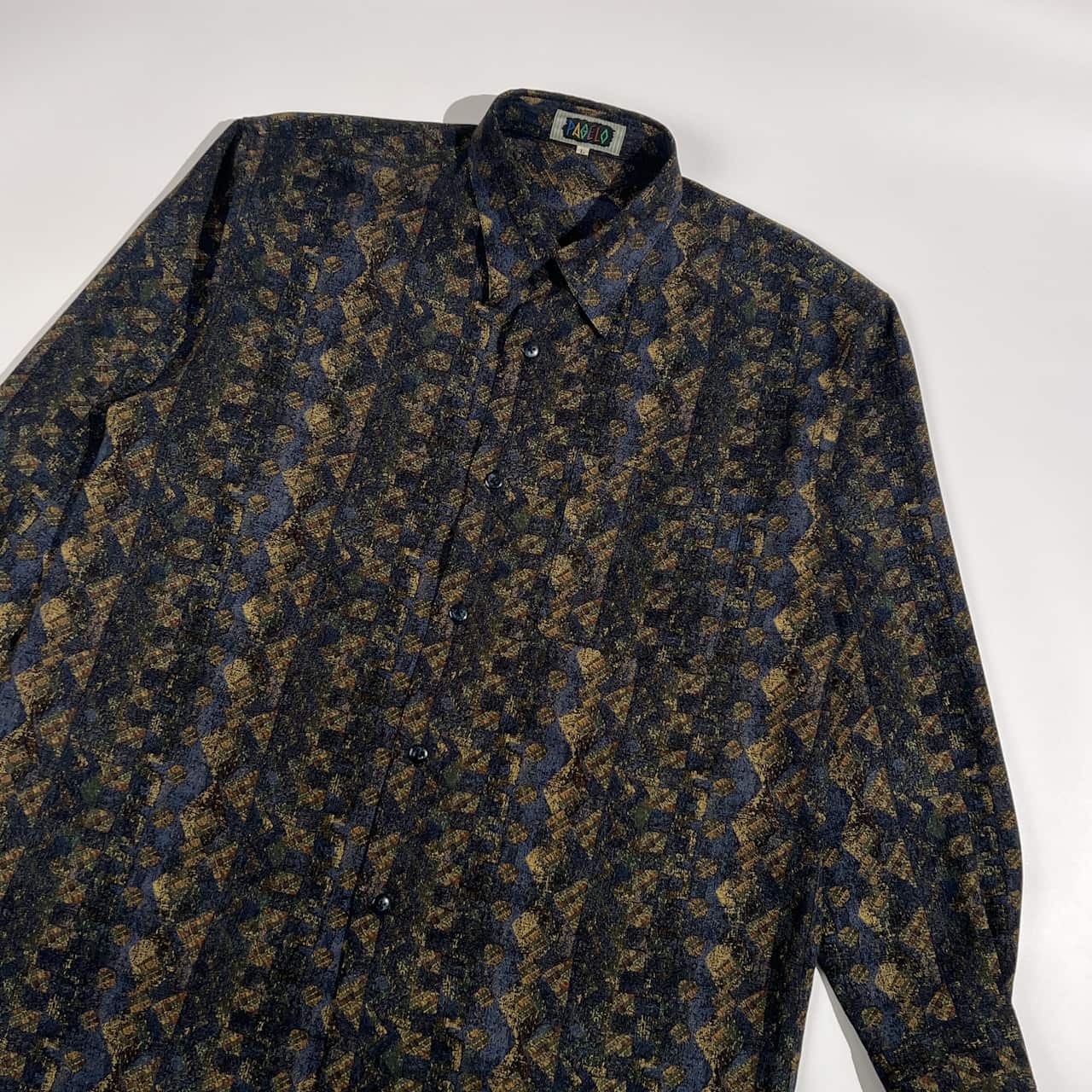PAGELO パジェロ 総柄 柄シャツ 長袖シャツ L/メンズ ラグジュアリー