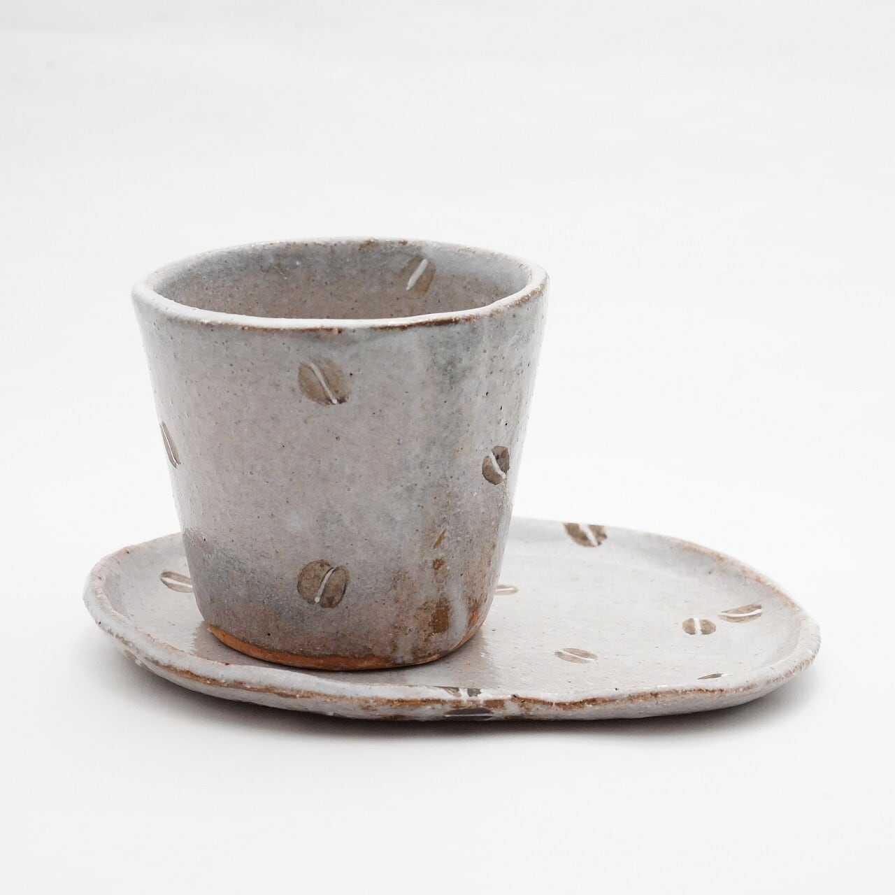【陶彩工房Canoe】「コーヒー豆」カップ&ソーサー 35