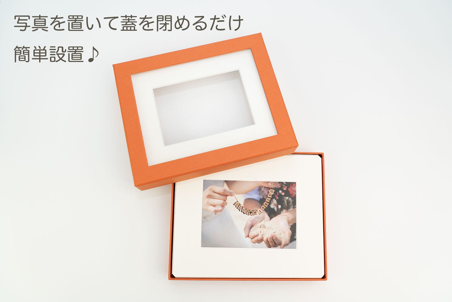 Rio さま専用フレーム額装、オレンジ馬2点 前面UVカット 2Lサイズ（178×128mm） 9614/オレンジ 写真用額縁 置物
