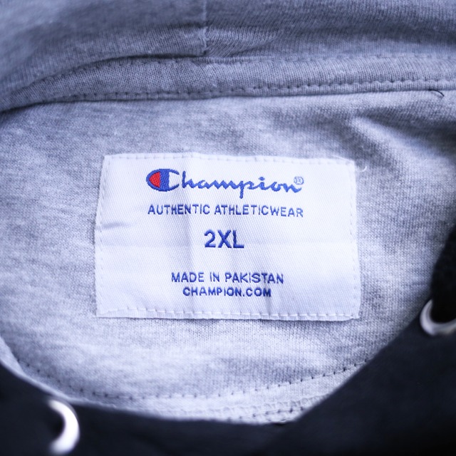 "Champion" XXL super over silhouette front logo wappen sweat parka