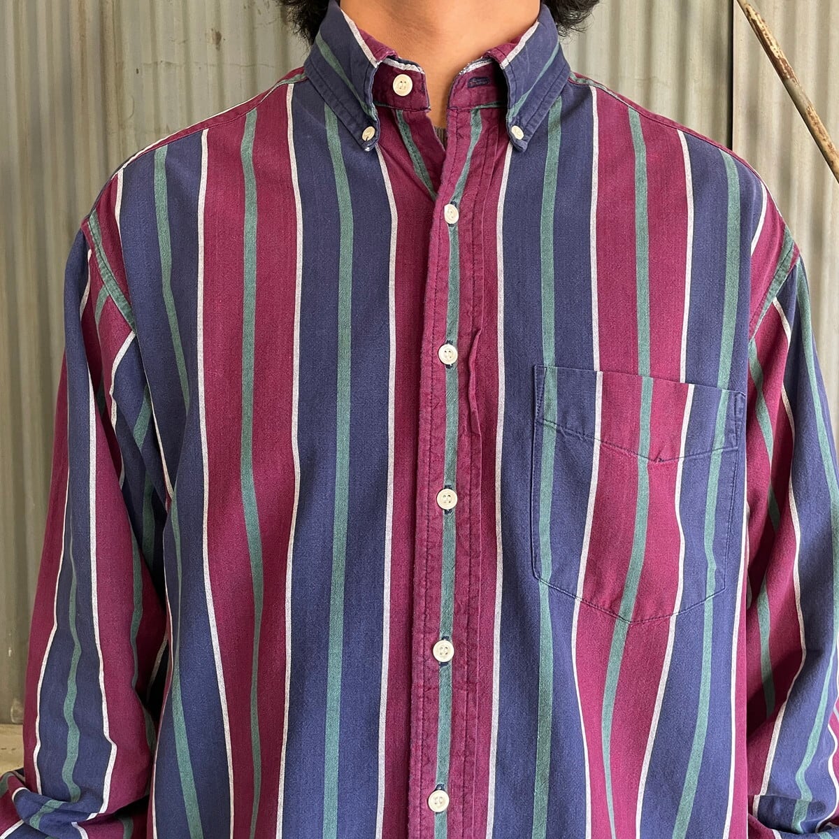 90年代 OLD GAP オールドギャップ ストライプ柄 ボタンダウン