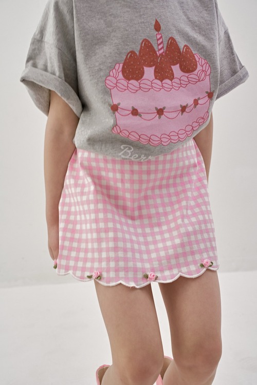 berry berry［取寄］check rose skirt 26summer 베리베리 체크장미SKT