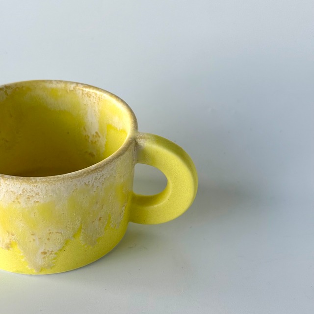 NAOKO HATA CERAMICS  Melt mug cup  M -Lemon yellow