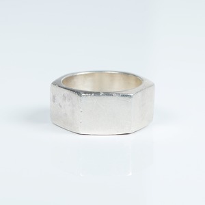 Nut Design Silver Ring #12  (used)