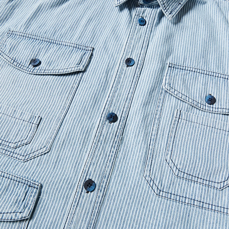 ストライプワークシャツ / Striped Work Shirt | INOCENCE(イノセンス