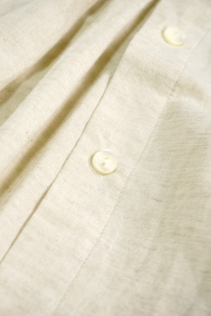 Cotton Linen Fly-Front Blouse