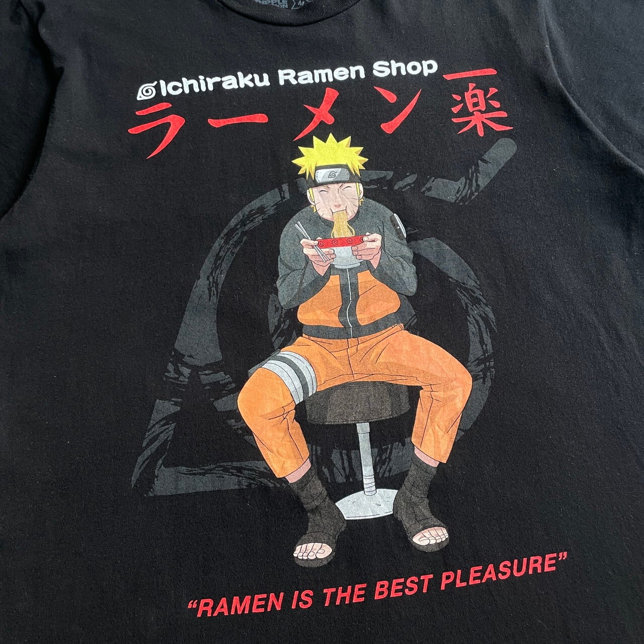 NARUTO 疾風伝 ナルト ラーメン一楽 キャラクタープリントTシャツ ...