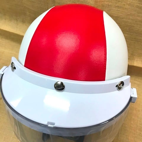 MACH マッハ ヘルメット FF レッド バイザーシールド付 フリー（57-60