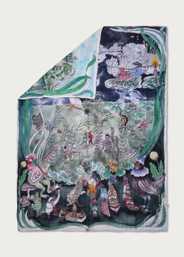 【 FORIVOR 】Baby Muslins / 70 X 100cm / The Pond Dance（池の踊り）