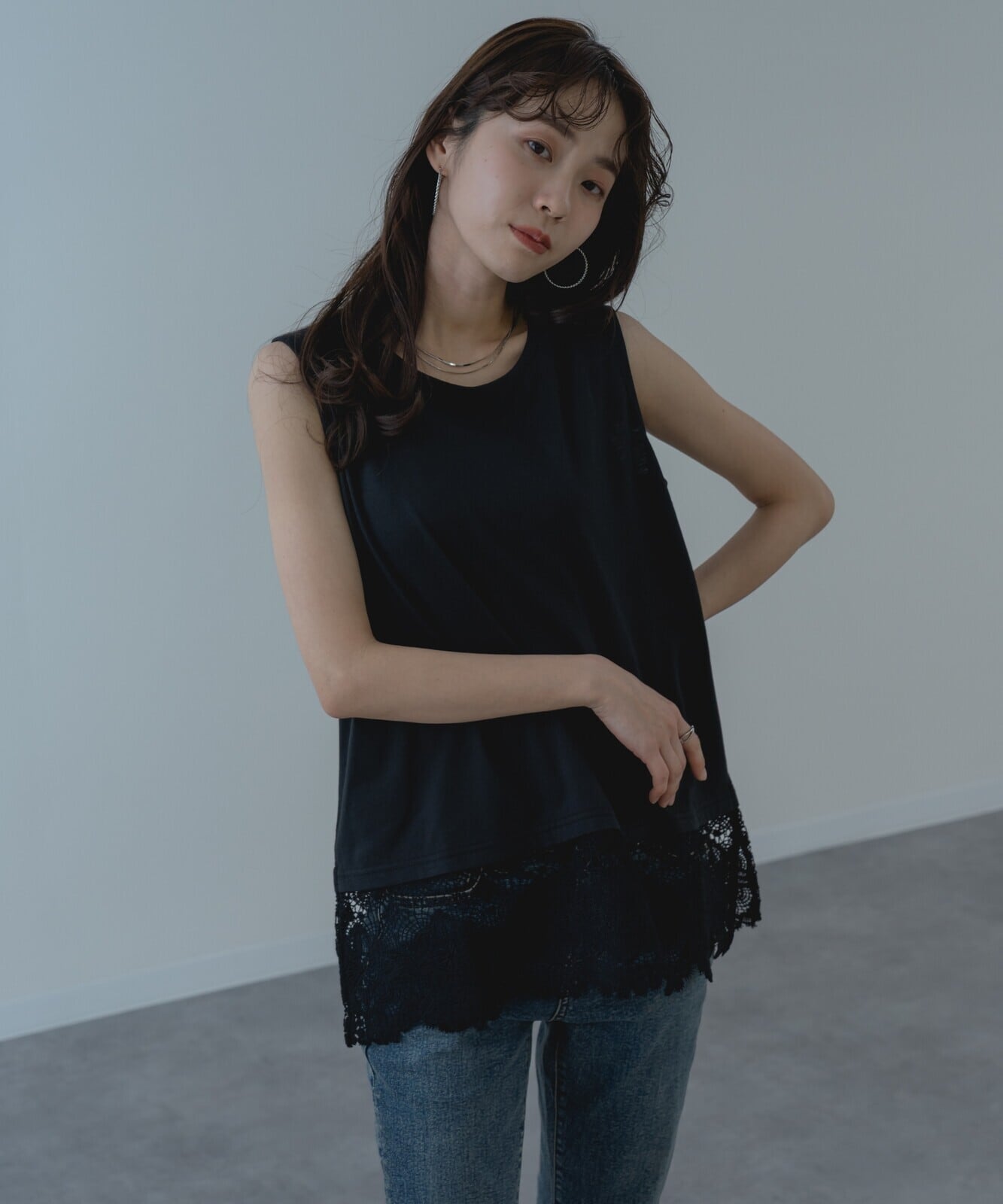 h.naoto ガーゼレースアップタンク RAVRAGE Gauze Shirt – h.NAOTO WEBSHOP