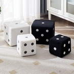 スツール 椅子 リビング 玄関 Sサイズ 21cm サイコロ  置物 ダイス フットスツール オットマン ラムスキン ムートン 小型スツール