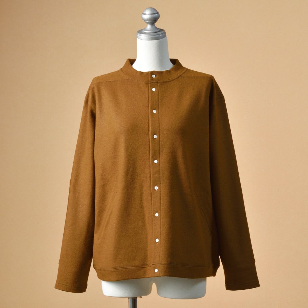 Fabrique en planete terre ファブリケアンプラネテール ウールカットメルトンカーディガン・ブラス【送料無料】