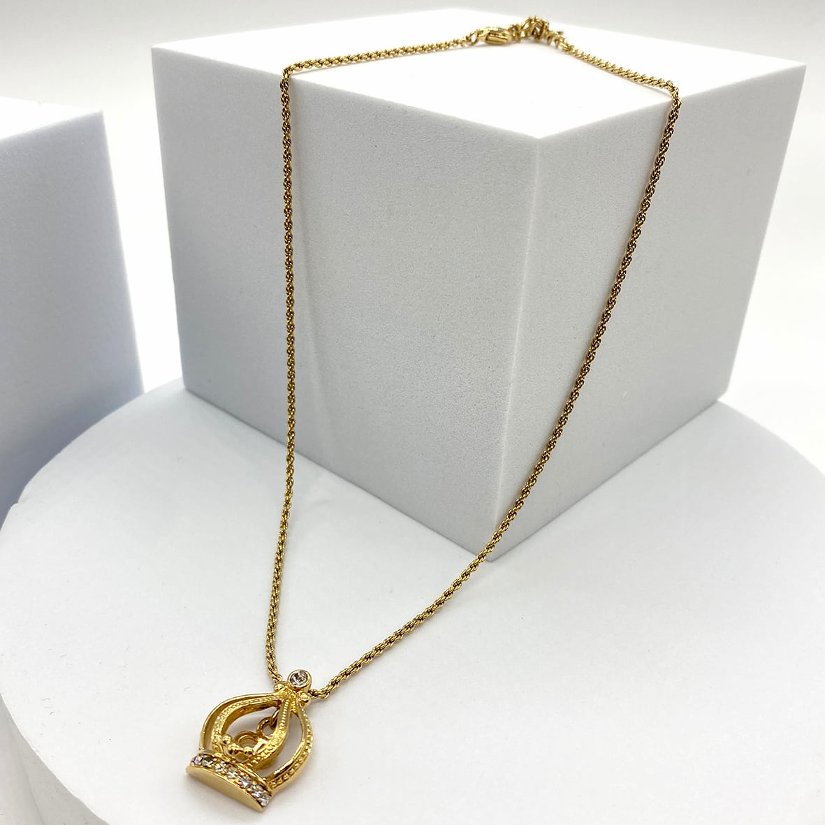 Christian Dior CDロゴ クラウンモチーフ ネックレス 620203