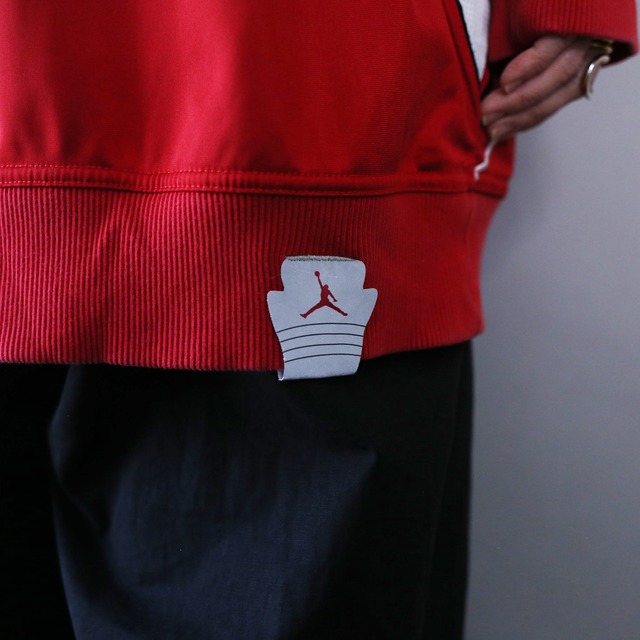 ”jordan" embroidery and switching and zip design over silhouette track jacket