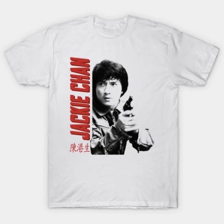 品質のいい Chan Jackie Tシャツ Tee ムービー 映画 酔拳 ジャッキーチェン イラスト キャラクター Hlt No