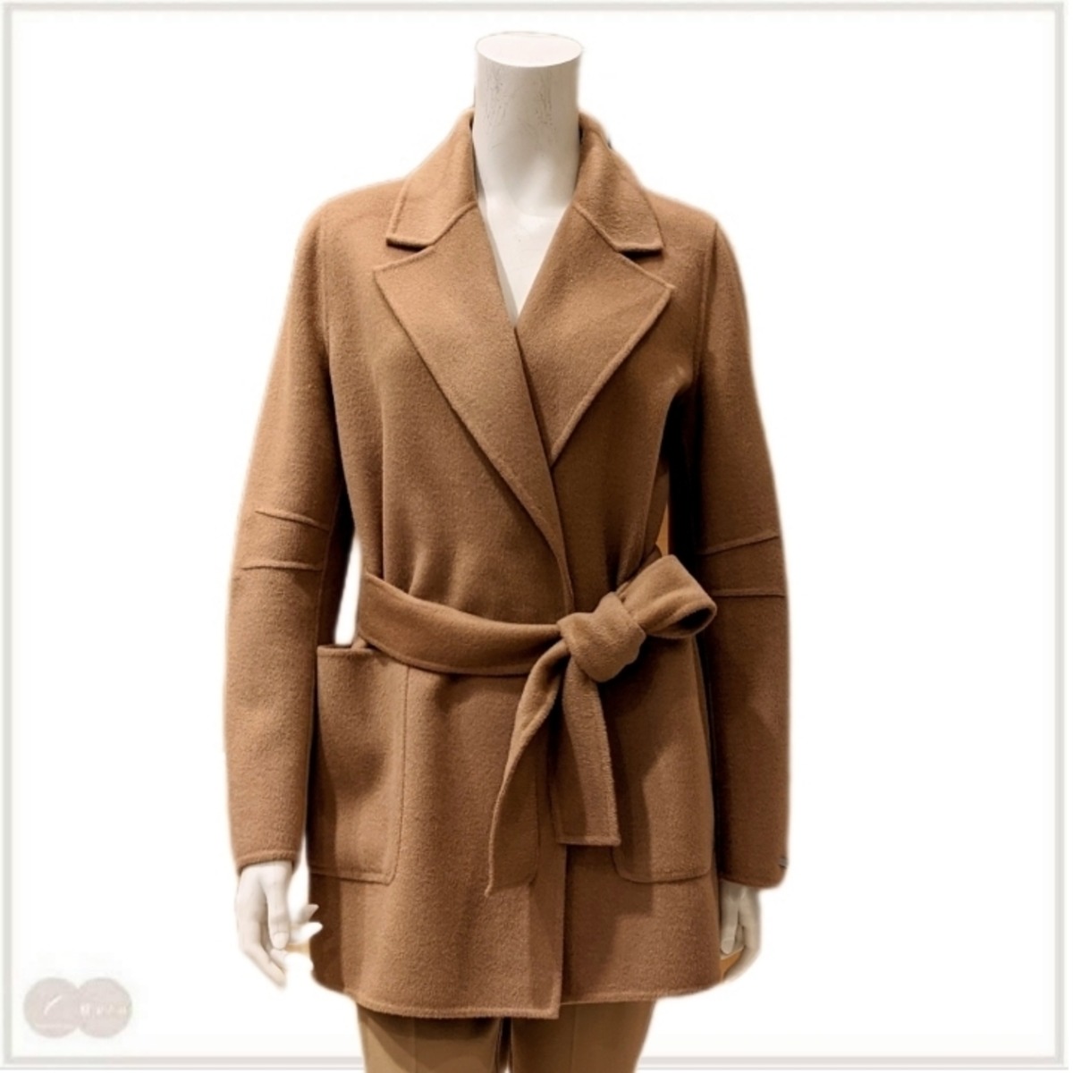 MARELLA ] マレーラ ダブルフェイス カシュクール ハーフコート  