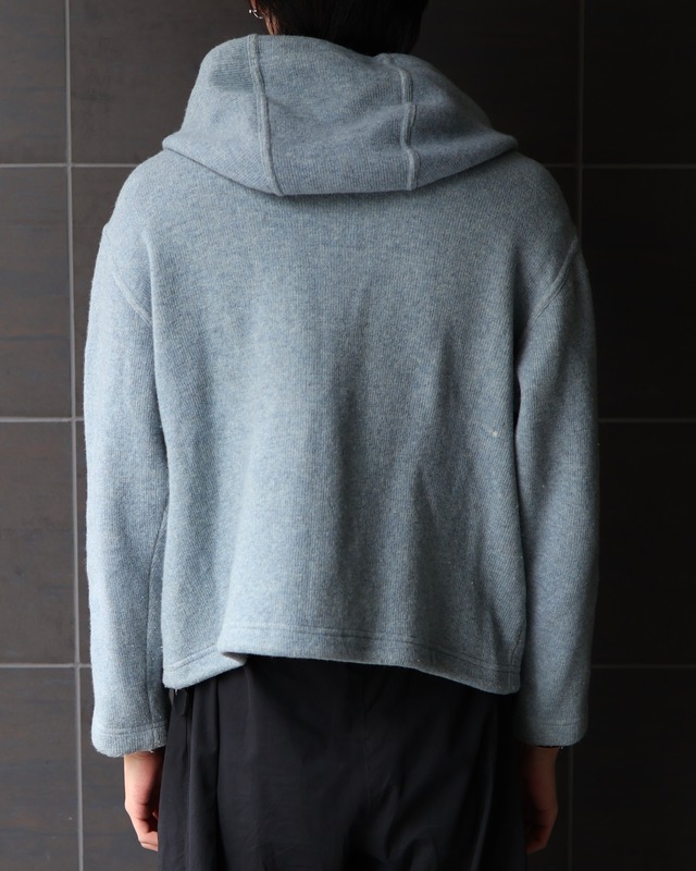Wool zip-up hoodie