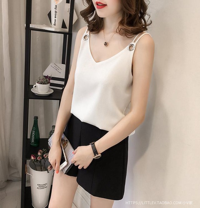 ノースリーブ 夏 大人可愛い トップス 無地 シンプル 可愛い タンクトップ ファッション お出かけ コーデ Smarly 0264 Smarly