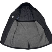 J.PRESS ジェイプレス ボア付き 裏アンゴラ混 ロング チェスターコート M/ブラック/比翼