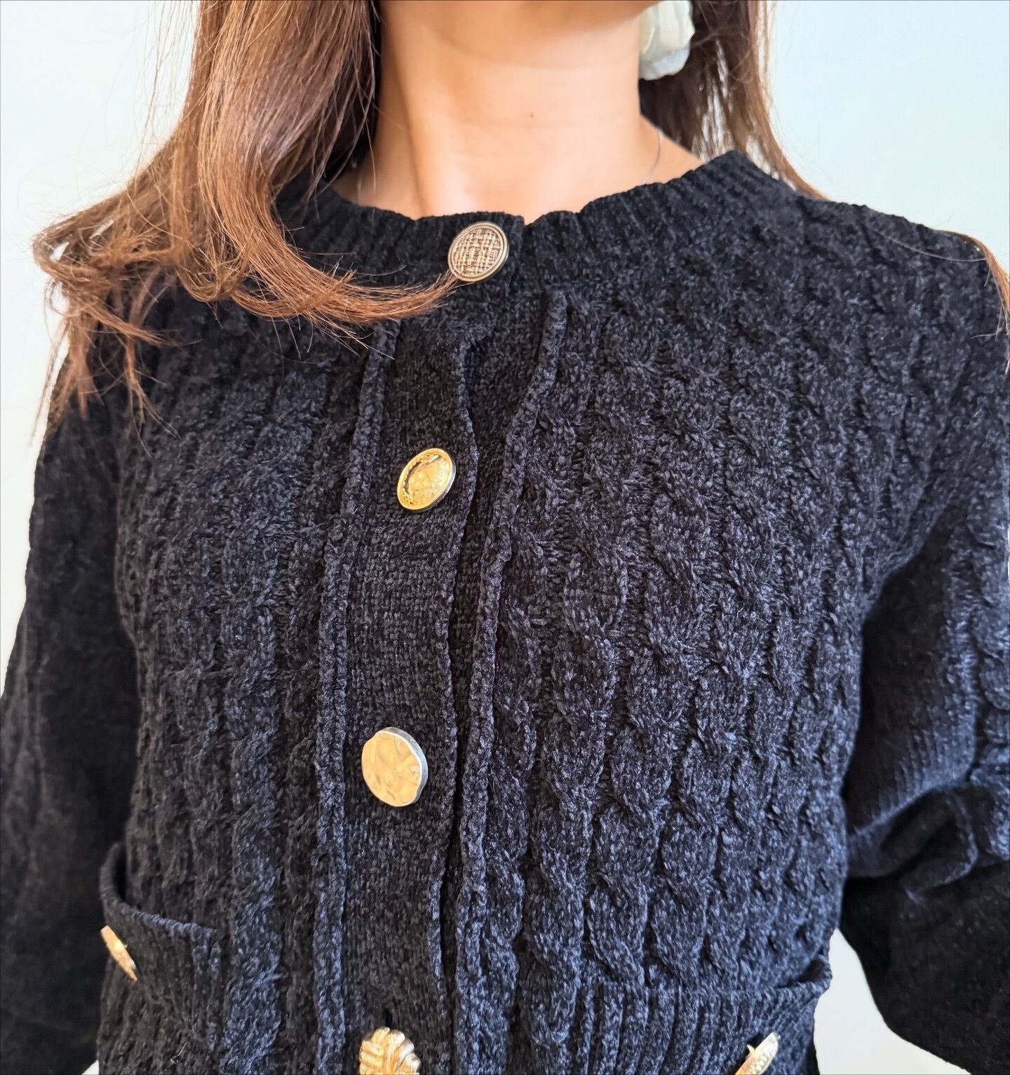 エイミーロウ Eimee Law MIX釦ケーブルモールニットカーデ | Sister by