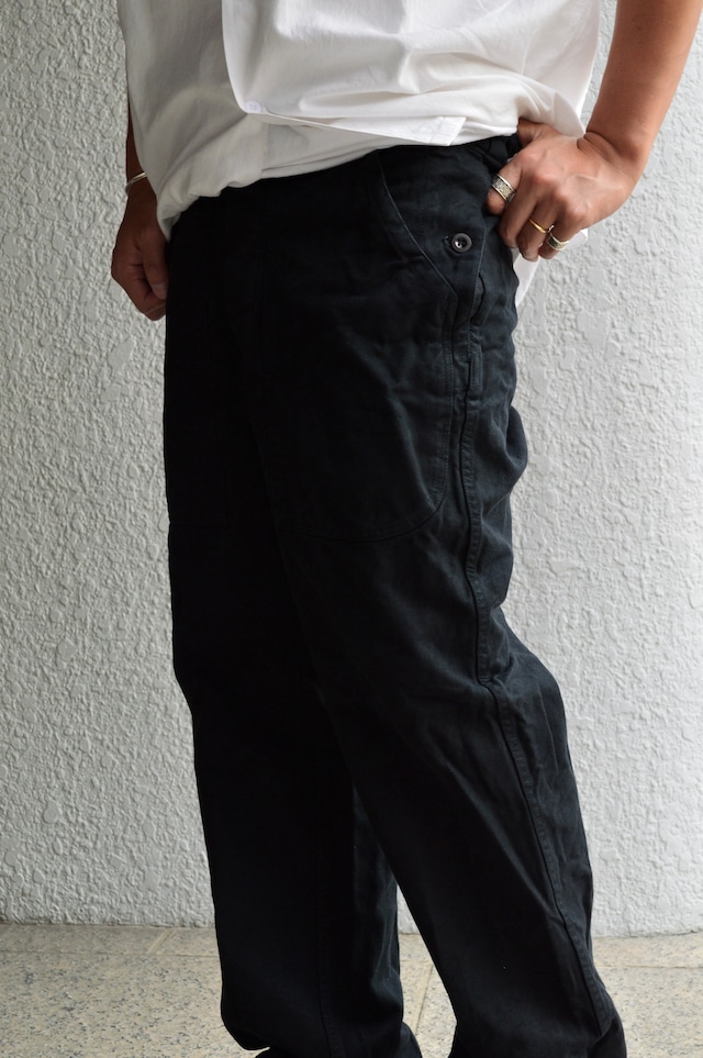 Swiss Army 80s Baker Denim Trousers Dyed Black スイス軍 デニムトラウザー 黒染め ベイカーパンツ 後期