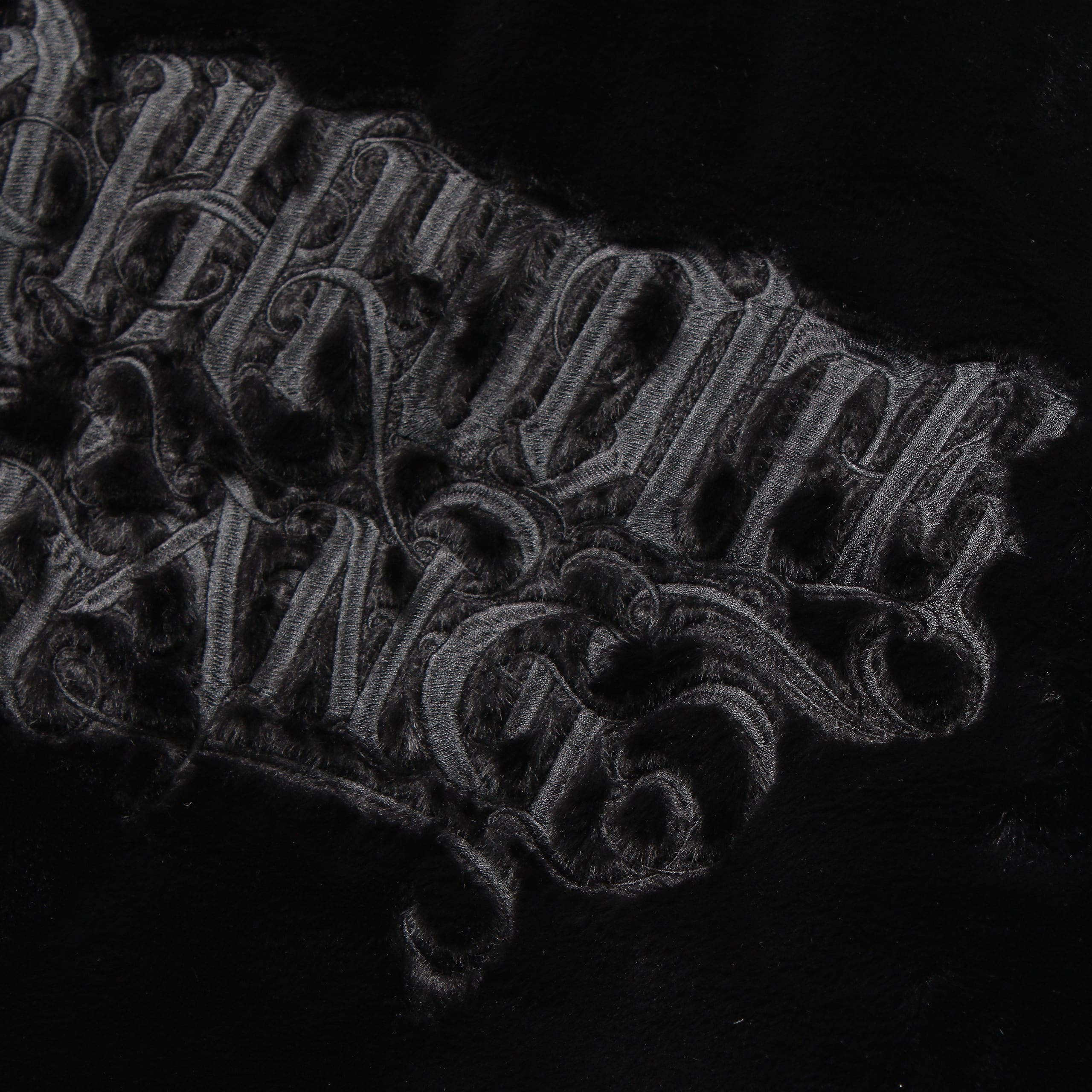 CLASSIC LOGO EMBROIDERY FAUX FUR JACKET | APHRODITEGANG HOLDINGS