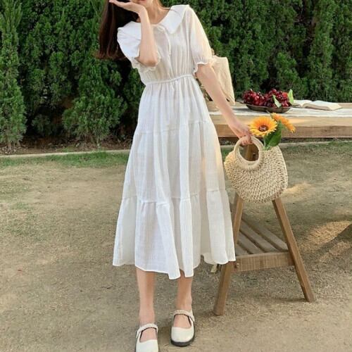 全3色 大きいサイズ ワンピース ティアードワンピース 麻綿リネン