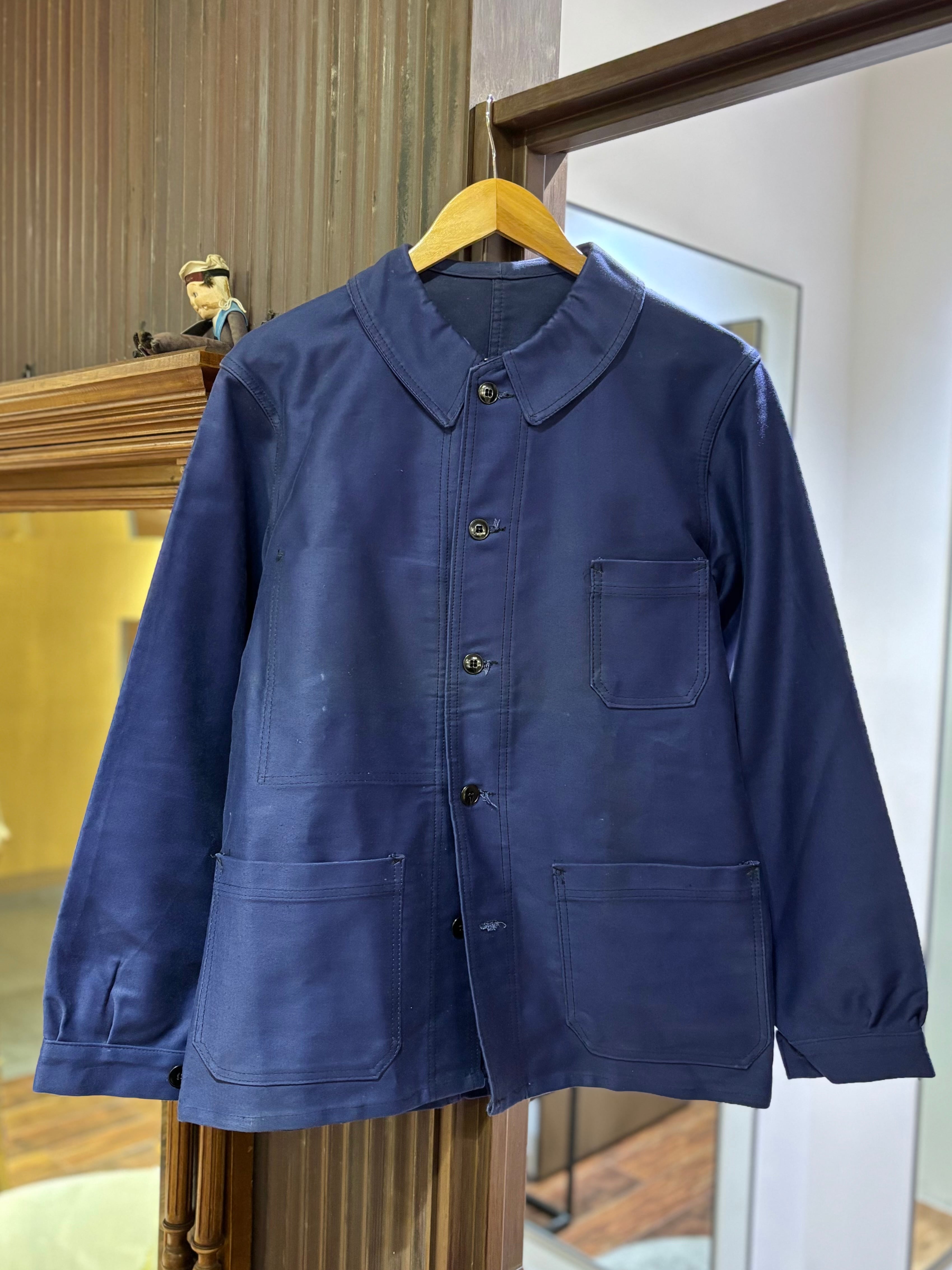 SIZE:FR46】〜60's SPECIAL BLUE MOLESKIN JACKET DEAD STOCK