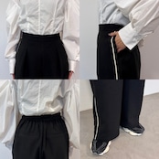 【受注予約:3月上旬入荷予定】サイドラインストレートイージーPT/ブラック